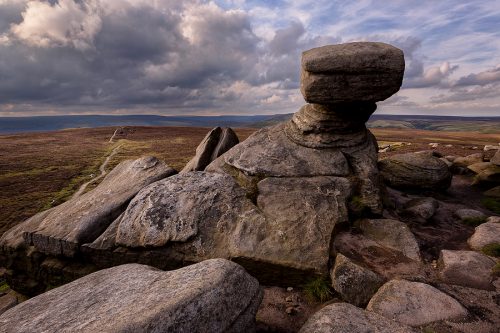 Stormy light at Back Tor, Derwent Edge - Peak District landscape photography