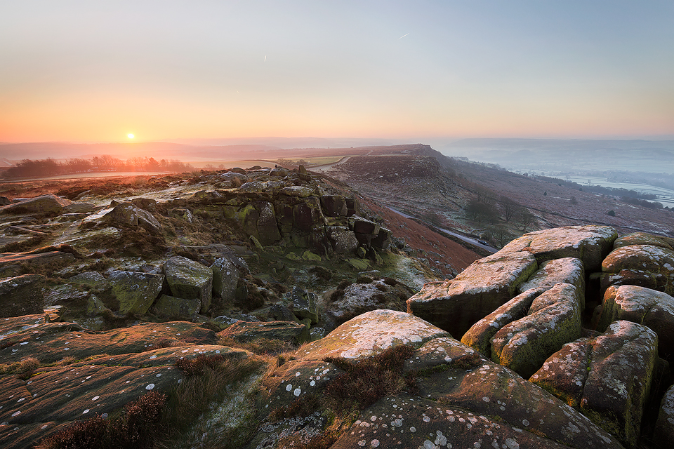 Curbar Edge Sunrise - Peak District landscapes