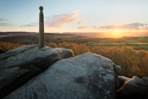 Nelson's Monument, Birchen Edge. A stunning sunset at Birchen Edge earlier this Autumn. Whilst I would have liked a bit more cloud, the soft pastel tones and burst of warm light through the valley made the visit more than worthwhile.